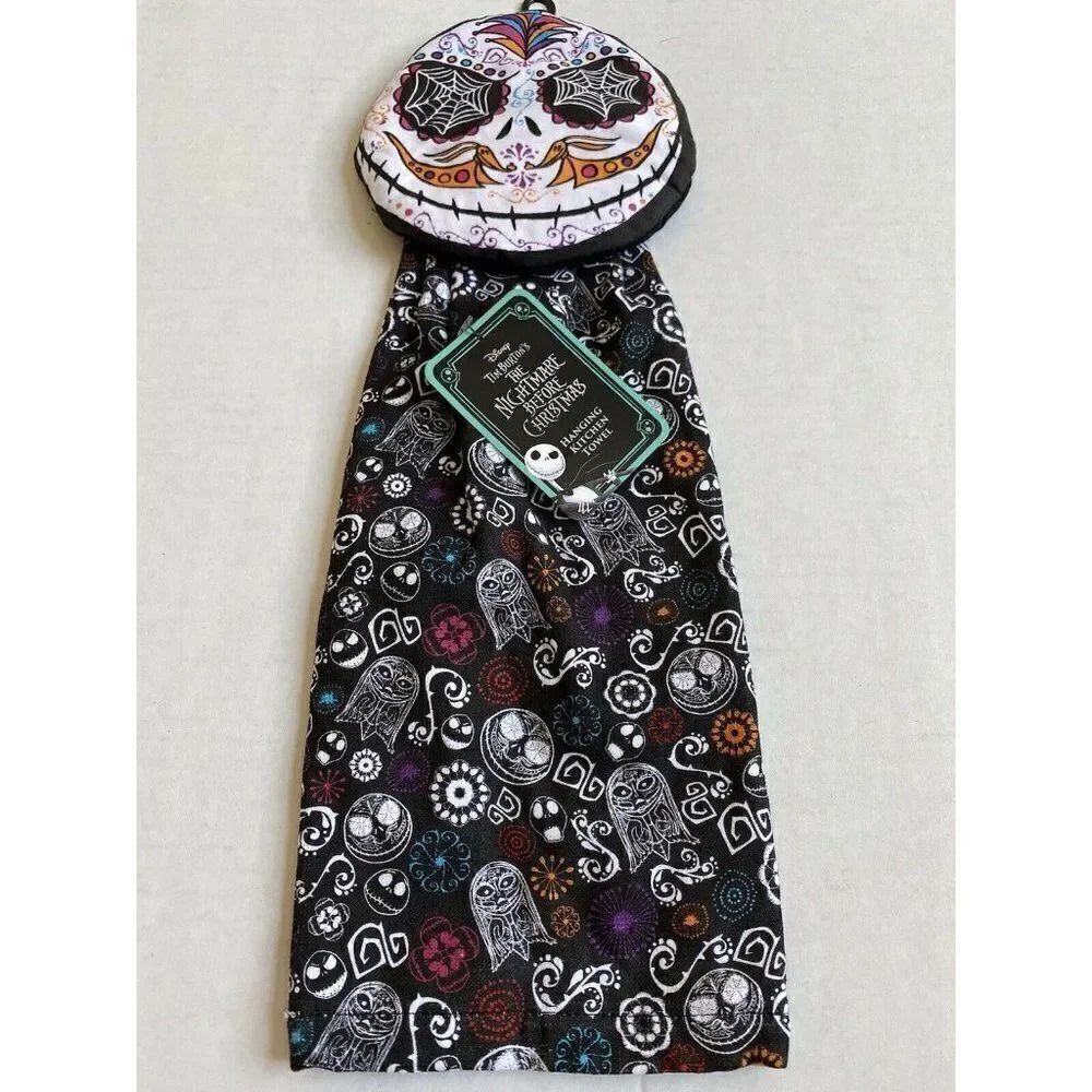 Jack Skellington Nightmare Before Christmas Day O The Dead Kitchen Hanging Towel